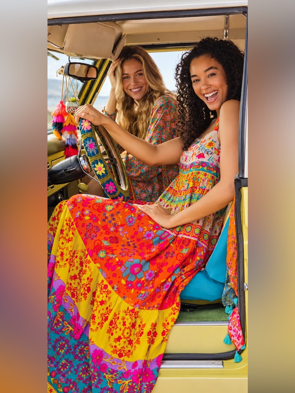 Natural Life Patricia Patchwork Floral Maxi Dress Boho Rayon Size M